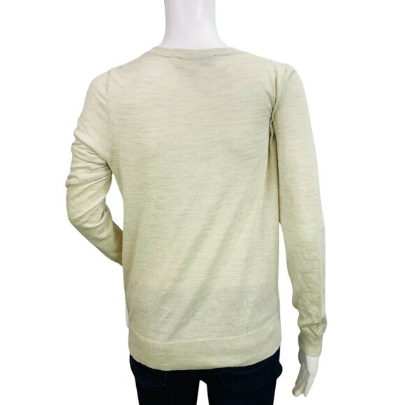 Ann Taylor LOFT Womens Wool Blend Sweater Gem Pearl Embellished Size M - Picture 7 of 12